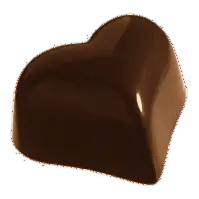 De vorm van de praline Praliné crème, in melk chocolade